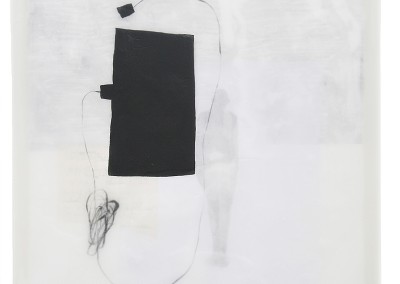 17 Schattenlicht, 2008, Acryl, Collage, Wachs auf Leinwand, 54 x 54 cm