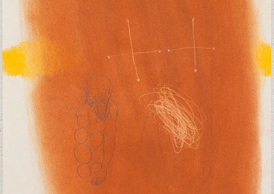 01 Ténéré (Wind und Wege), 2011, Pastellkreide Buntstift auf Papier, 62 x 43 cm
