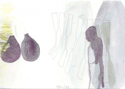 16 Marsa Alam Serie 2013, Aquarell, Bleistift auf Bütten, 15 x 24 cm